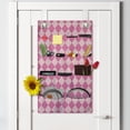 thumbnail image 2 of Geometric Rhombus Hanging Pocket Organizer, Pattern of Pink Monochrome Argyle Feminine Concept Illustration, Printed Polyester Storage Bag with Pockets, 21" x 31", Pink and Blush, 2 of 2