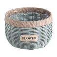 thumbnail image 2 of Kuroiy Hand woven rattan flower basket planter pot | Rustic decorative centerpiece | Versatile for succulents, orchids, greenery | 1 piece | 20x13cm | Lightweight plastic, 2 of 6