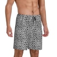 thumbnail image 2 of Wukai Black Leopard Men’s Short Pajama Pants With Pockets Soft Sleep Pj Shorts for Men-, 2 of 6