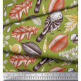 thumbnail image 3 of Soimoi Georgette Viscose Fabric Bird & Leaves Print Fabric by Yard 42 Inch Wide, 3 of 3