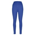 thumbnail image 3 of Women's High Waisted Yoga Leggings with Pockets Buttery Soft Workout Leggings Lounge Gym Pilates Running Pants Blue XL, 3 of 6