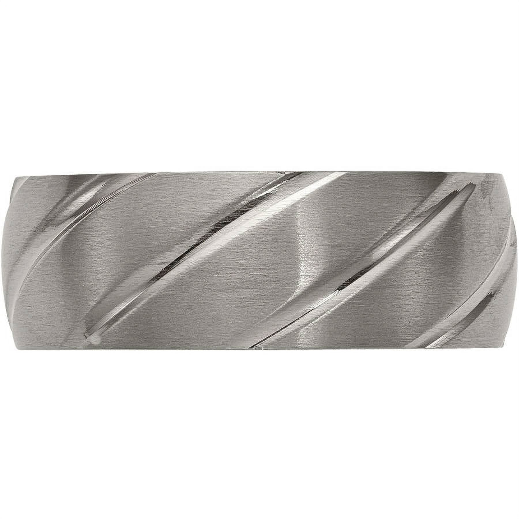 Titanium Swirl Design 8mm Satin Band