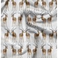 thumbnail image 1 of Soimoi Polyester Crepe Fabric Deer Animal Print Fabric by The Yard 42 Inch Wide, 1 of 5