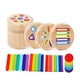 thumbnail image 5 of Juego de dados cilíndricos, juguetes de viaje, madera, colores, formas, clasificación, juguete para niños de 2 a 3 años 4 en 1, 5 of 9