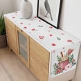 thumbnail image 4 of Valentine's Day Table Runner - 90 Inch Long, Kitchen Dining Table Runner Dresser Scarves, Cartoon Love Rose Floral Envelope Farmhouse Decor for Coffee Tables Wedding Party Banquet, 4 of 8