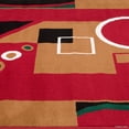 thumbnail image 4 of Allstar Red Area Rug. Contemporary. Abstract. Traditional. Formal. Shapes. Spirals. Circles (5' 2" x 7' 1"), 4 of 7