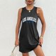 thumbnail image 4 of Vestido de Verano para Mujeres, Vestido de Cuello Redondo sin Mangas de Bolsillo de Impresión de Moda Casual Hecha de 95% Poliéster 5% Spandex para Primavera Verano, Vestido Sexy para Mujeres, 4 of 5