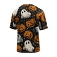 thumbnail image 6 of Mens Halloween Shirts Short Sleeve Crew Neck Pumpkin Bat Pullovers Causal Loose Funny Tees, L, 6 of 7