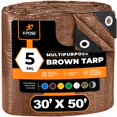 thumbnail image 1 of Xpose Safety Housse de Protection Poly Marron 30 Pieds x 50 Pieds - Durable, Résistante à l'Eau, Résistante aux Intempéries - Épaisseur 5 Mil, 1 of 4