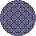thumbnail image 1 of Ahgly Tapis Rond Lavable en Machine Intérieur Transitionnel Bleu, 4 Pieds Rond, 1 of 7