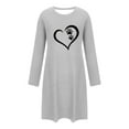 thumbnail image 4 of Xuniizn Long Sleeve Dress for Women, Crew Neck Ghost Print Knee Length Halloween Dress, Soft Comfortable Casual Dress, 4 of 6