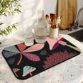 thumbnail image 3 of Absorbent & Decorative Mushroom Fern Coffee Drying Mat 19.5x12in, Forest-Themed Diatom Mud Dry Dishes Mats for Kitchen Countertops, 3 of 7
