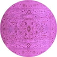 thumbnail image 1 of Ahgly Company Indoor Round Oriental Purple Traditional Area Rugs, 8' Round, 1 of 4