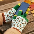 thumbnail image 4 of allydrew Cold Weather Touchscreen Texting Gloves for Women (Set of 2), Blue and Green Floral, 4 of 6