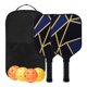 thumbnail image 1 of Juego de 2 de Pickleball portátiles con bolsa de transporte, regalo, raquetas de Pickleball profesionales para interiores y exteriores,, 1 of 7