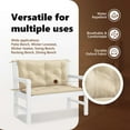 thumbnail image 4 of vidaXL Indoor/Outdoor Bench Cushions 2 pcs, Non-slip, Water-Repellent, Beige 39.4"x19.7"x2.8", 4 of 8