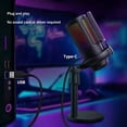USB Gaming Condenser Microphone Computer Recording Microphone RGB