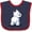 Navy and Red, variant on Inktastic Fluffy Butt Westie Boys or Girls Baby Bib