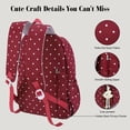 thumbnail image 5 of Btidfty Cute Polka Dot Laptop Backpack Large Capacity Travel Backpack Lightweight Bookbag for Female Elementary & Middle Students (Red), 5 of 8