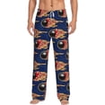 thumbnail image 2 of Lsque Bowling Ball And Flame Print Men's Pajama Pants, Lounge Pant - Comfortable Home Wear,Elastic Waistband, Stylish Design-Medium, 2 of 9