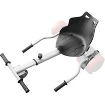 Hover Kart Go Kart Adjustable Seat Attachment for 6.5" Hover-Board Buggy - White