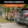thumbnail image 4 of CURT 18087 Secure Locking Tray-Style Trailer Hitch Bike Rack Mount, Fits 2-Inch Receiver, 4 Bicycles, 4 of 7