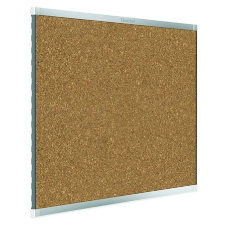 Quartet Prestige 2 Magnetic Cork Bulletin Board, 8' x 4', Silver Finish Aluminum Frame