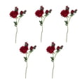 thumbnail image 1 of 5 centros de mesa de flores artificiales para decoración de bodas y fiestas, color rojo, 1 of 9