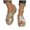 Gold, variant on Womens Peep Toe Platform Sandals Chunky Slip On Fluffy Slides Plus Size Casual Summer Beach Slippers Comfort