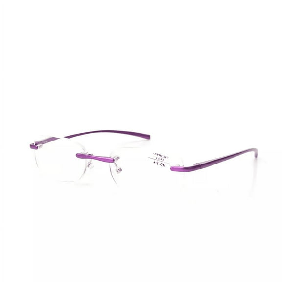 TRARIND Rimless Retro Reading Glasses Blue Light Blocking, Fashion Rectangular Rimless Computer Readers Metal Vintage Readers for Women Men Lightweight & Comfortable Anti Glare