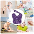 thumbnail image 6 of Bingfone Mess-Proof Baby Bib - Waterproof Bib for Baby Boy or Girl with Food Catcher Pocket, Unisex-Purple Leopard, 6 of 6