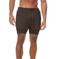thumbnail image 1 of Nituyy Men’s 2 In 1 Athletic Shorts Lightweight Workout Shorts Training Shorts with Compression Liner, 1 of 6