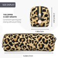 thumbnail image 3 of Easygdp Leopard Print para Estuche de Lápices de Cuero, Estuche de Papelería de Cuero, Estuche de Gran Capacidad con Cremallera, 3 of 7