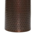 thumbnail image 6 of DecMode 36", 32", 24", 18"H Brown Metal Pillar Style Pedestal Table with Hammered Design, 4-Pieces, 6 of 14