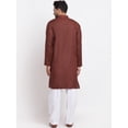 thumbnail image 4 of eloria Men's Traditional Brown Regular Kurta with Salwar, 4 of 7