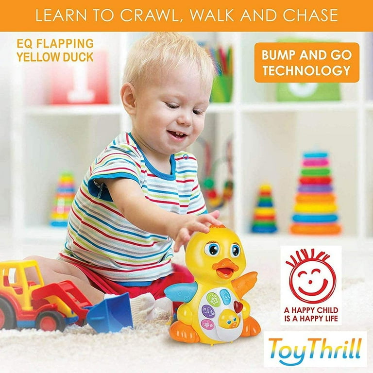 Light Up Dancing and Singing Duck Toy Infant Baby and Toddler Musical and Educational Toy Walks Glides and Flaps Wings 6 Song Speaking and
