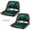 Molded low-back boat chairs, one pair, light green, variant on Foldable Boat Seat Pair, Universal 5"x5" Mount, Weather-Resistant PVC Cushion, Ergonomic Low Back for Fishing & Pontoon, Space-Saving