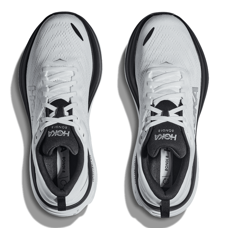 HOKA ONE ONE Bondi 8 Men's Shoes, Size 9.5, White/Black