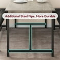 thumbnail image 4 of 3-Piece Dining Table Set for 4 – Industrial Rectangular Table with 2 Upholstered Benches, Sturdy Metal Frame, Space-Saving for Apartments, Condos, Studios – Multiple Color Options Available, 4 of 8