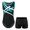 Blue Green&Black, variant on Kids Boys Tracksuit Athletic Gymnastics Leotard with Shorts Set Sports Gym Training Outfits Blue&Black 16