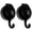 Black, variant on Suction Cup Hooks Heavy Duty Vacuum Suction Shower Hooks Glass Suction Cup Hooks Bathroom Robe Hooks Reusable, No Hole Punched, for Garland Decoration 2 Pack