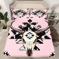 thumbnail image 2 of Castle Fairy Bull Skull Twin Sheet Sets for Boys Girls,Tribal Aztec Bedding, 2 of 7