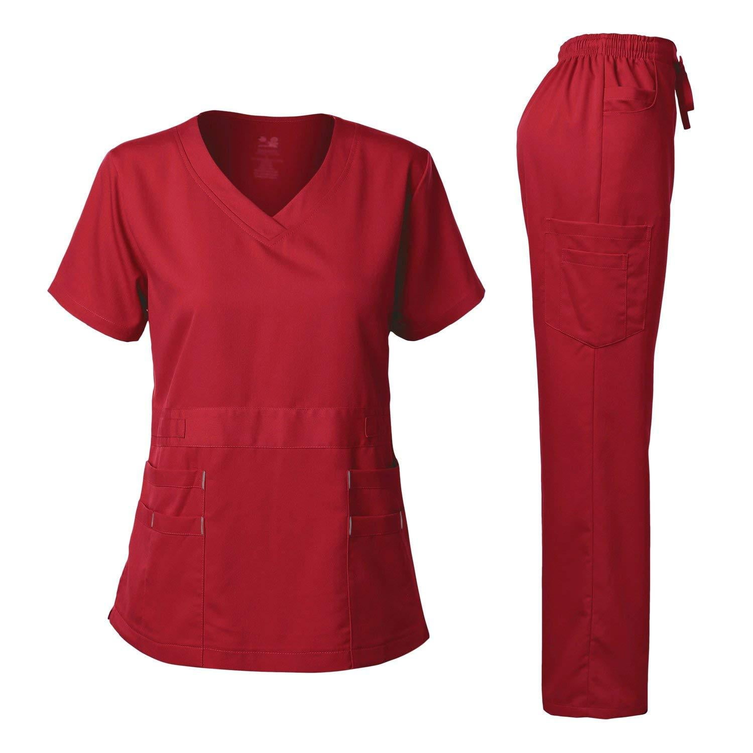 Dagacci Medical Uniform Women's Scrubs Set Stretch Ultra Soft Top and