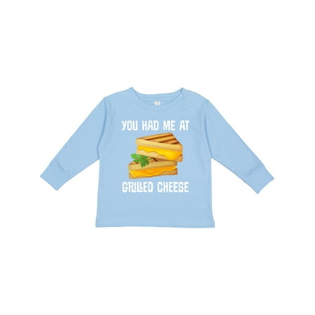 

Inktastic You Had Me At Grilled Cheese Sandwich Boys or Girls Long Sleeve Toddler T-Shirt