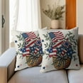 thumbnail image 6 of 4th of July Pillow Covers 16x16 Inch American Flag Star Flower Basket Patriotic Decorative Throw Pillows Set of 2 Independence Day Memorial Day Pillowcases for Couch, 6 of 6