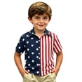 thumbnail image 4 of CONZONE 250Th Anniversary Usa T Shirts For Child Kids Boys Lapel Independence Day Graphic Prints Short Sleeve Comfortnable Tops Blue Size 5-6 Years, 4 of 4