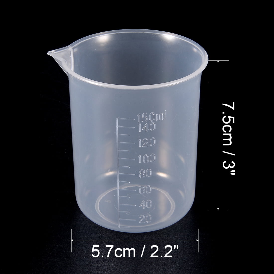 11pcs Measuring Cup Lab PP Plastic Graduated Beaker 150ml 11 pcs/150ml