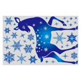 thumbnail image 1 of Pegatinas de copo de nieve de alce azul, pegatina de Navidad en la ventana, 3d pegatina de Año Nuevo, calcomanías de pared de invierno, decoración del hogar de Año Nuevo, navidad, 1 of 4