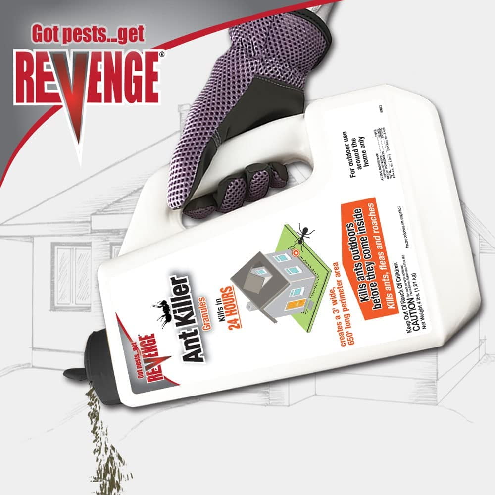 Bonide Ant Killer Granules Revenge - Waterproof, Outdoor Use - 4 lb Jug — Residential Use, Standard Application