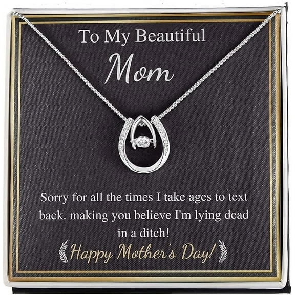 Lucky Necklace for Friend, Best Friend Gift for Mothers day, Birthday Gift for BFF, Jewelry gift for Anniversasry with personalized message